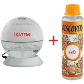 Discover Sihirli Küre Geniş Alan Kokulandırma Makinesi Işıklı Beyaz + 1 Adet Feliz Solüsyonu