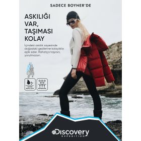 Discovery D3WL-MNT16 Expedition Kırmızı Kadın Kapüşonlu Mont
