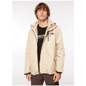 Discovery D3WM-MNT14 Expedition Bej Erkek Kapüşonlu 3 İn 1 Mont