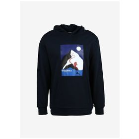 Discovery D3WM-SWT35 Expedition Lacivert Erkek Kapüşonlu Loose Fit Baskılı Sweatshirt