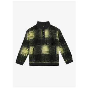 Discovery Expedition D3WB-SWT16 Sarı Siyah Dik Yaka Oversize Ekose Erkek Çocuk Sweatshirt