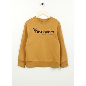 Discovery Expedition D3WB-SWT29 Hardal Bisiklet Yaka Oversize Baskılı Erkek Çocuk Sweatshirt