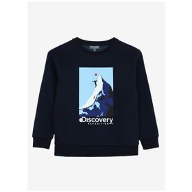 Discovery Expedition D3WB-SWT35 Lacivert Baskılı Erkek Sweatshirt