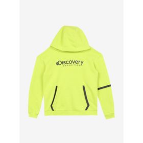 Discovery Expedition D3WB-SWT39 Neon Sarı Kapüşonlu Oversize Baskılı Erkek Çocuk Sweatshirt