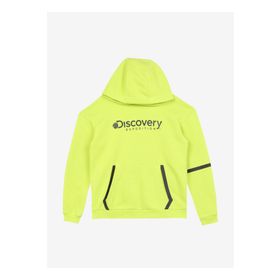 Discovery Expedition D3WB-SWT39 Neon Sarı Kapüşonlu Oversize Baskılı Erkek Çocuk Sweatshirt