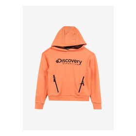 Discovery Expedition D3WG-SWT15 Somon Kapüşonlu Baskılı Kız Çocuk Sweatshirt