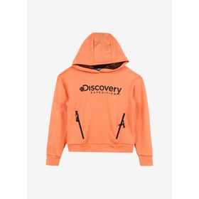 Discovery Expedition D3WG-SWT15 Somon Kapüşonlu Baskılı Kız Çocuk Sweatshirt