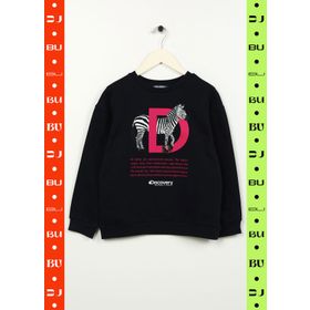 Discovery Expedition D3WG-SWT23 Baskılı Kız Çocuk Lacivert Sweatshirt