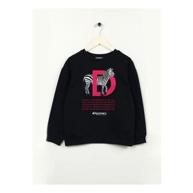 Discovery Expedition D3WG-SWT23 Baskılı Kız Çocuk Lacivert Sweatshirt