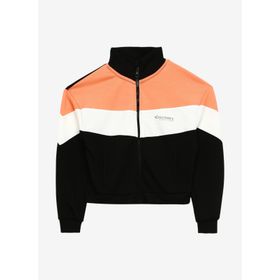 Discovery Expedition D3WG-SWT3 Siyah Dik Yaka Blok Kız Çocuk Sweatmont