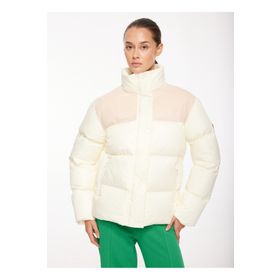Discovery Expedition D3WL-MNT5 Kırık Beyaz Kadın Dik Yaka Basic Kapitone Mont