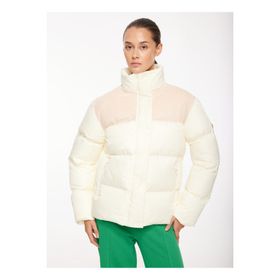 Discovery Expedition D3WL-MNT5 Kırık Beyaz Kadın Dik Yaka Basic Kapitone Mont
