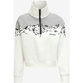 Discovery Expedition D3WL-SWT14 Kırık Beyaz Dik Yaka Loose Fit Baskılı Kadın Sweatshirt