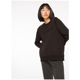 Discovery Expedition D3WL-SWT15 Siyah Bisiklet Yaka Nakışlı Kadın Sweatshirt