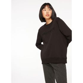Discovery Expedition D3WL-SWT15 Siyah Bisiklet Yaka Relaxed Fit Nakışlı Kadın Sweatshirt