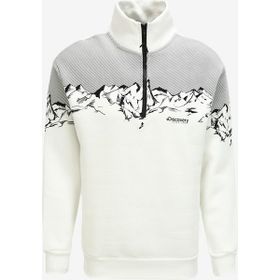 Discovery Expedition D3WM-SWT23 Kırık Beyaz Erkek Bato Yaka Loose Fit Baskılı Sweatshirt