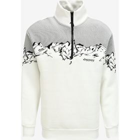 Discovery Expedition D3WM-SWT23 Kırık Beyaz Erkek Bato Yaka Loose Fit Baskılı Sweatshirt