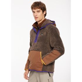 Discovery Expedition D3WM-SWT24 Kahve Kapüşonlu Blok Erkek Sweatshirt