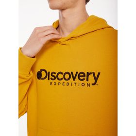 Discovery Expedition D3WM-SWT28 Hardal Kapüşonlu Nakışlı Erkek Sweatshirt