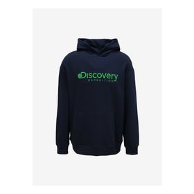 Discovery Expedition D3WM-SWT28 Lacivert Kapüşonlu Nakışlı Erkek Sweatshirt