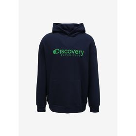 Discovery Expedition D3WM-SWT28 Lacivert Kapüşonlu Nakışlı Erkek Sweatshirt