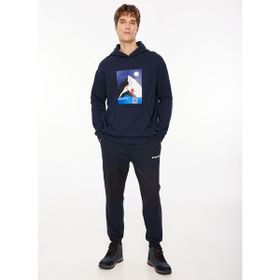 Discovery Expedition D3WM-SWT35 Lacivert Kapüşon Yaka Loose Fit Baskılı Erkek Sweatshirt
