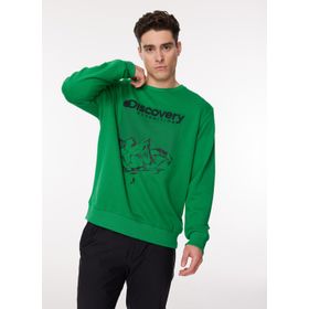 Discovery Expedition D3WM-SWT39 Yeşil Bisiklet Yaka Erkek Sweatshirt