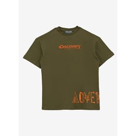 Discovery Expedition D4SB-TST3035 Haki Baskılı Erkek T-Shirt