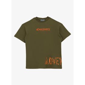 Discovery Expedition D4SB-TST3035 Haki Baskılı Erkek T-Shirt