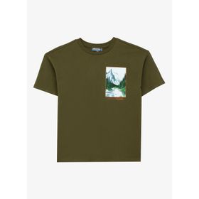 Discovery Expedition D4SB-TST3036 Haki Baskılı Erkek T-Shirt