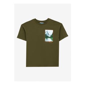 Discovery Expedition D4SB-TST3036 Haki Baskılı Erkek T-Shirt