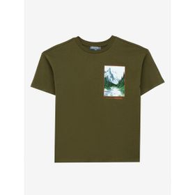 Discovery Expedition D4SB-TST3036 Haki Baskılı Erkek T-Shirt