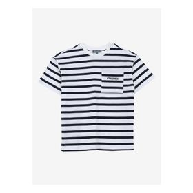 Discovery Expedition D4SB-TST3037 Lacivert Bisiklet Yaka Oversize Çizgili Erkek Çocuk T-Shirt