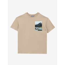 Discovery Expedition D4SB-TST3041 Bej Baskılı Erkek T-Shirt