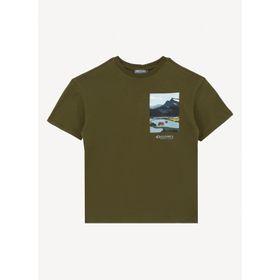 Discovery Expedition D4SB-TST3041 Haki Baskılı Erkek T-Shirt
