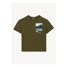 Discovery Expedition D4SB-TST3041 Haki Baskılı Erkek T-Shirt