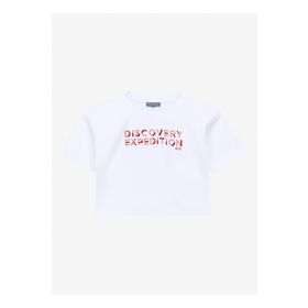 Discovery Expedition D4SG-TST3103 Beyaz Baskılı Kadın T-Shirt