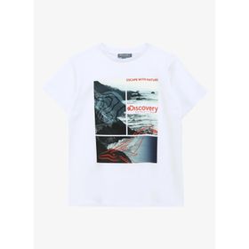 Discovery Expedition D4SG-TST3105 Beyaz Baskılı Kadın T-Shirt