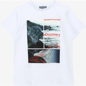 Discovery Expedition D4SG-TST3105 Beyaz Baskılı Kadın T-Shirt