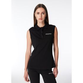 Discovery Expedition D4SL-TST3036 Siyah Kadın Polo Yaka Basic Polo T-Shirt