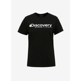 Discovery Expedition D4SL-TST3053 Siyah Kadın Bisiklet Yaka T-Shirt
