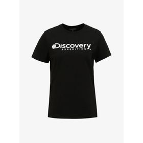 Discovery Expedition D4SL-TST3053 Siyah Kadın Bisiklet Yaka T-Shirt