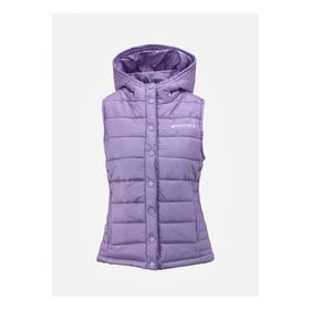 Discovery Expedition D4SL-YLK3007 Lila Kadın Kapüşon Yaka Basic Şişme Yelek