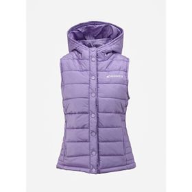 Discovery Expedition D4SL-YLK3007 Lila Kadın Kapüşon Yaka Basic Şişme Yelek