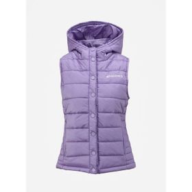Discovery Expedition D4SL-YLK3007 Lila Kadın Kapüşon Yaka Basic Şişme Yelek
