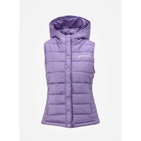 Discovery Expedition D4SL-YLK3007 Lila Kadın Kapüşon Yaka Basic Şişme Yelek