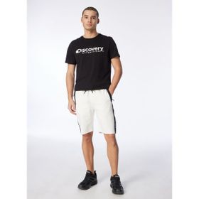 Discovery Expedition D4SM-SHT3218 Kırık Beyaz Erkek Baskılı Sweat Şort