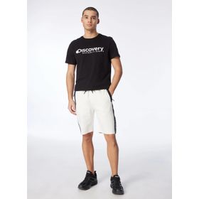 Discovery Expedition D4SM-SHT3218 Kırık Beyaz Erkek Baskılı Sweat Şort