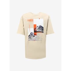 Discovery Expedition D4SM-TST3257 Bej Bisiklet Yaka Loose Fit Erkek T-Shirt
