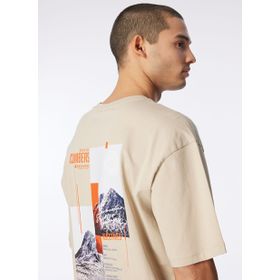 Discovery Expedition D4SM-TST3257 Bej Bisiklet Yaka Loose Fit Erkek T-Shirt